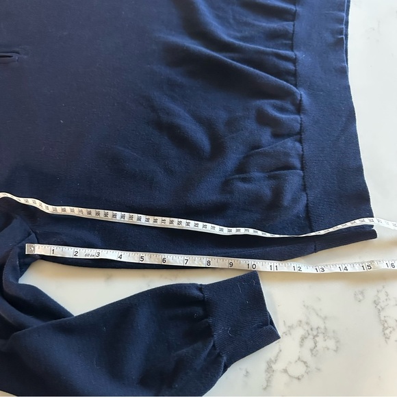 J.Crew Mens Navy Blue 100% Cotton Half Zip Sweater Size Large-B35 - Picture 4 of 10